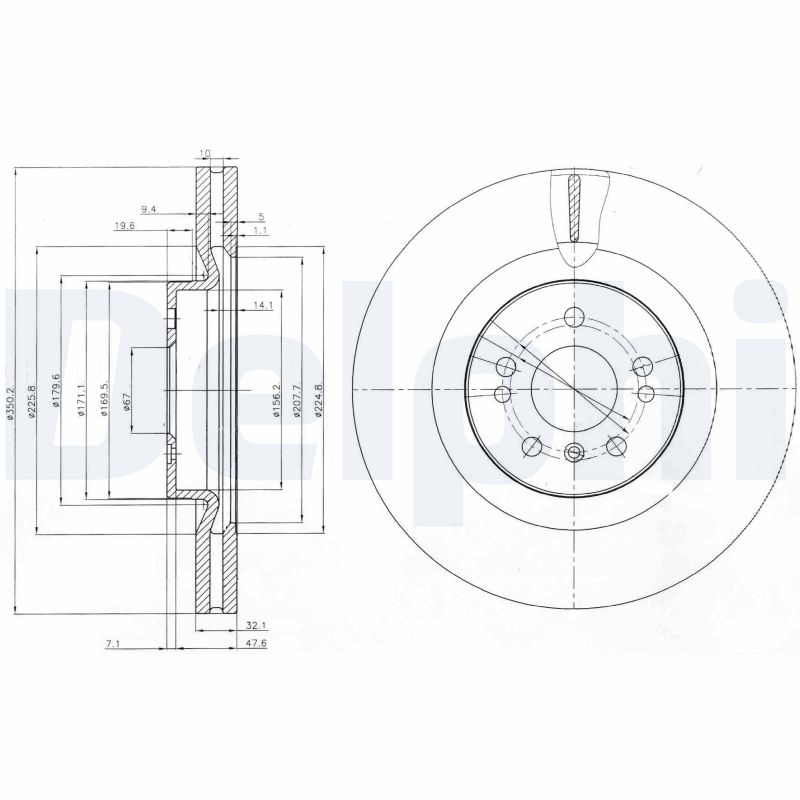 Brake Disc - BG9013 DELPHI