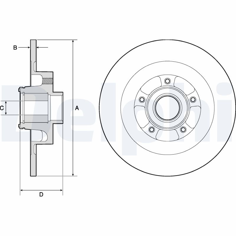 Brake Disc - BG9134RSC DELPHI