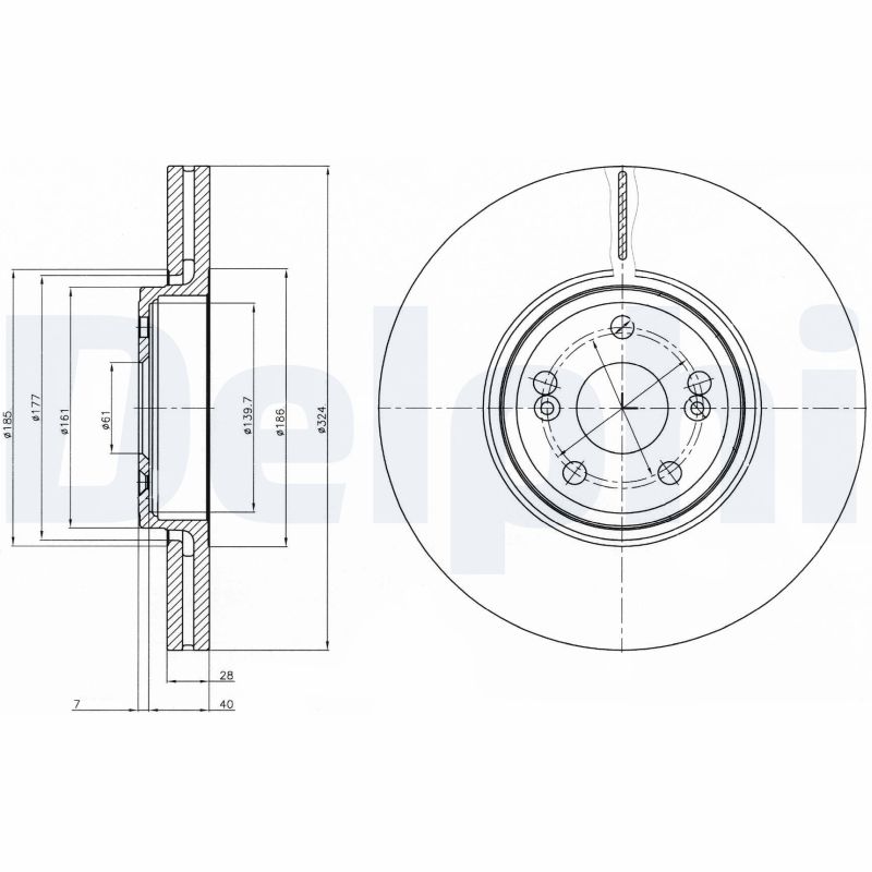 Brake Disc - BG9687 DELPHI