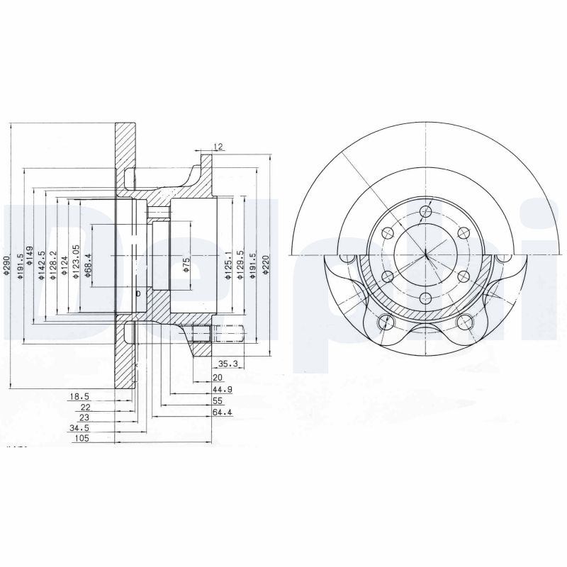 Brake Disc - BG9722 DELPHI