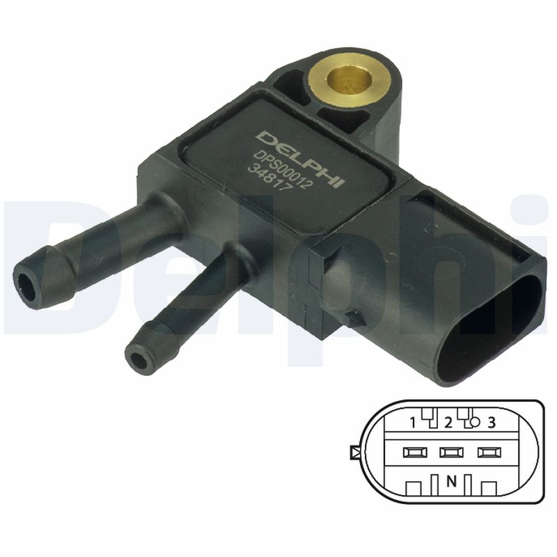 Sensor, Abgasdruck - DPS00012 DELPHI