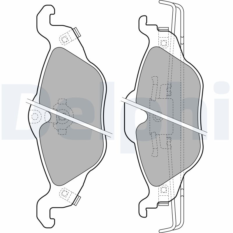 Brake Pad Set, disc brake - LP1673 DELPHI