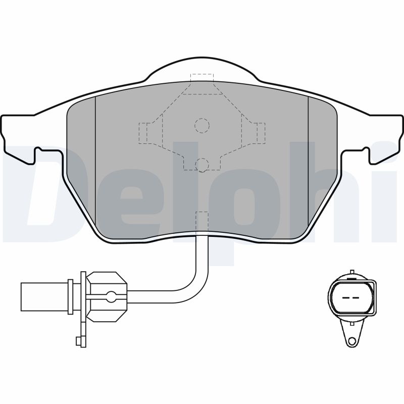 Brake Pad Set, disc brake - LP1706 DELPHI