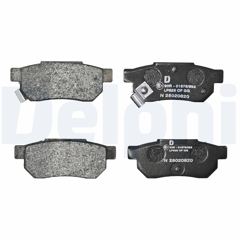 Комплект тормозных колодок, дисковый тормоз - LP625 DELPHI