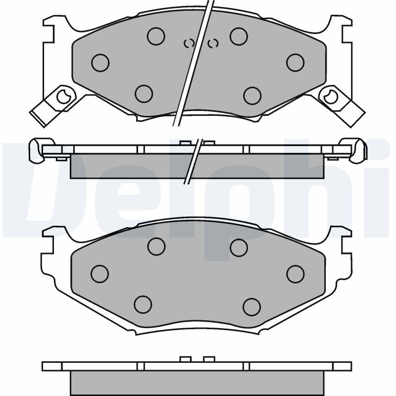 Kit pastiglie freno, Freno a disco - LP891 DELPHI