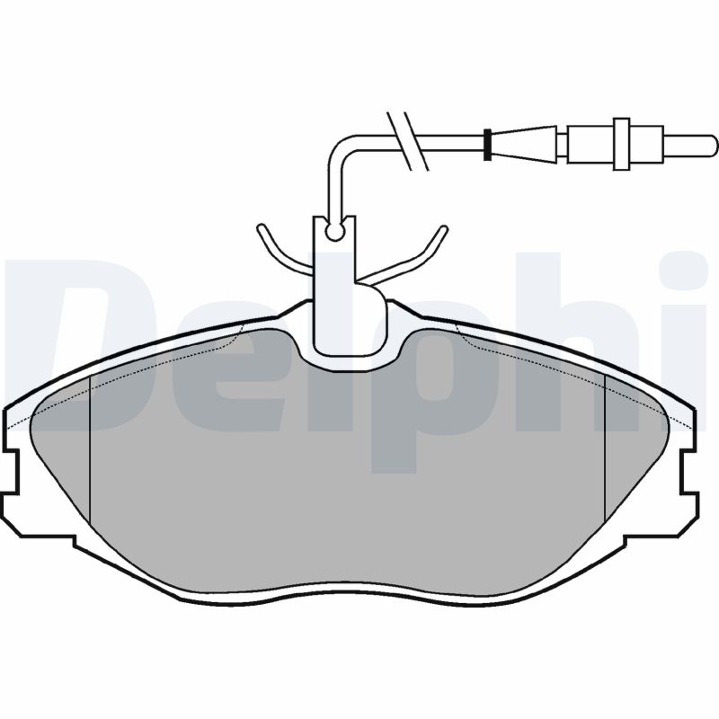 Kit pastiglie freno, Freno a disco - LP986 DELPHI