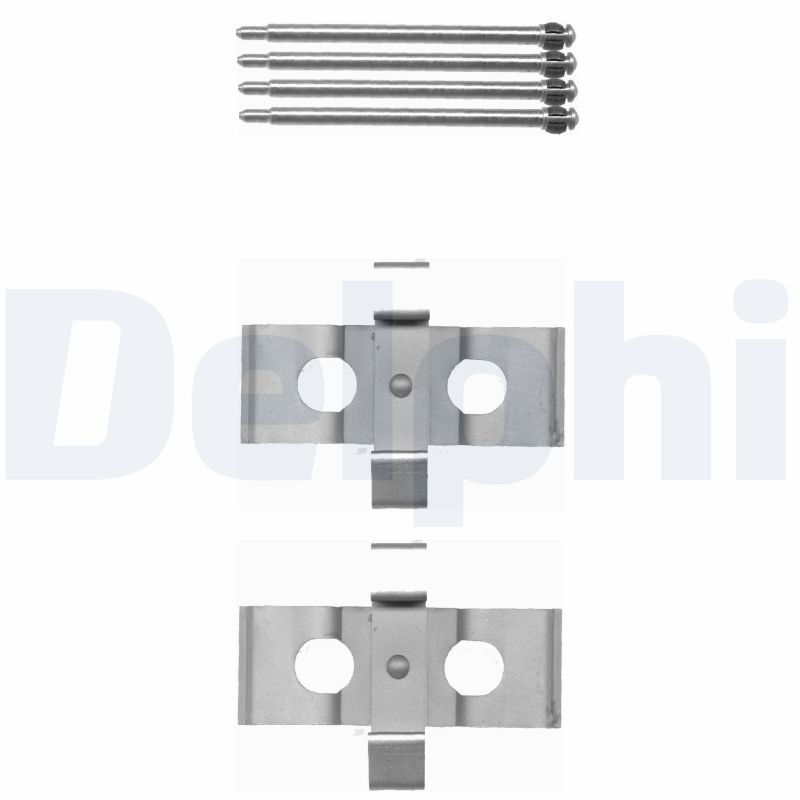 Kit accessori, Pastiglia freno - LX0393 DELPHI