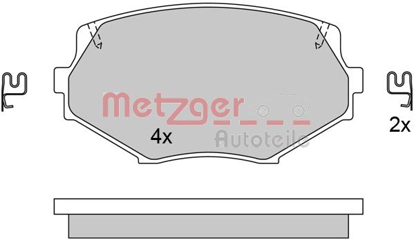 Brake Pad Set, disc brake - 1170515 METZGER