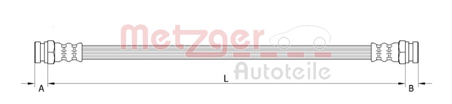 Brake Hose - 4110320 METZGER