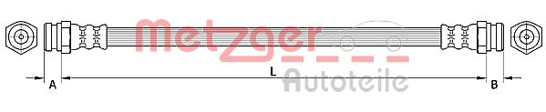 Flessibile del freno - 4110877 METZGER
