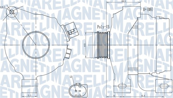 Alternatore - 063732001010 MAGNETI MARELLI