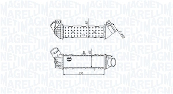 Intercooler, charger - 351319204490 MAGNETI MARELLI