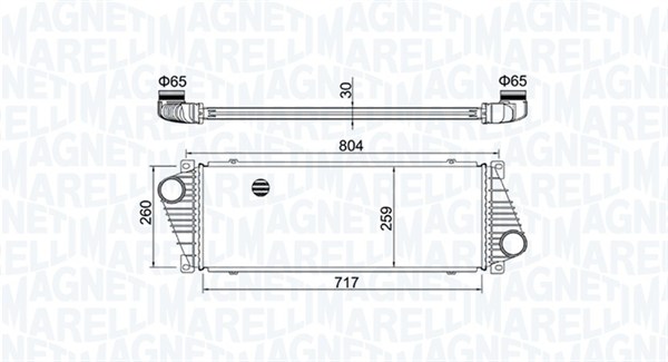 Intercooler, charger - 351319205020 MAGNETI MARELLI