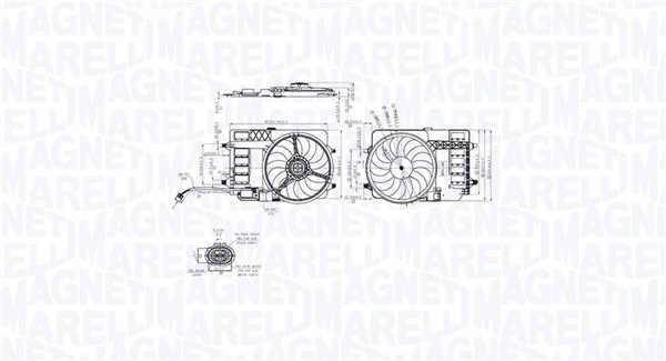 Fan, radiator - 069422859010 MAGNETI MARELLI