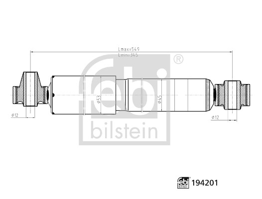 amortizatorius - 194201 FEBI BILSTEIN