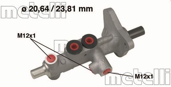 Brake Master Cylinder - 05-0627 METELLI