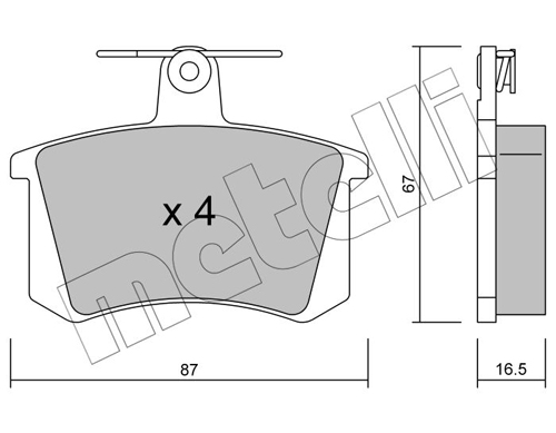 Brake Pad Set, disc brake - 22-0048-0 METELLI