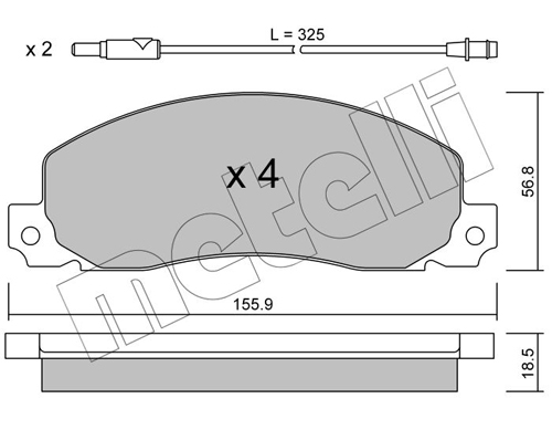 Brake Pad Set, disc brake - 22-0098-0 METELLI