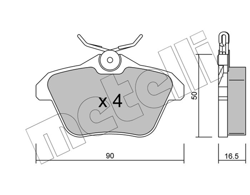 Brake Pad Set, disc brake - 22-0113-0 METELLI