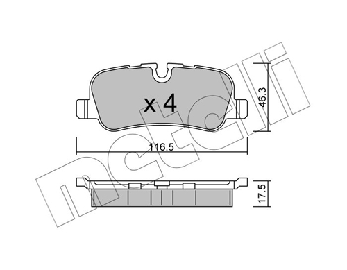 Kit pastiglie freno, Freno a disco - 22-0694-0 METELLI