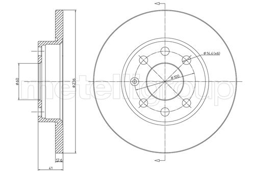 Brake Disc - 23-0080 METELLI