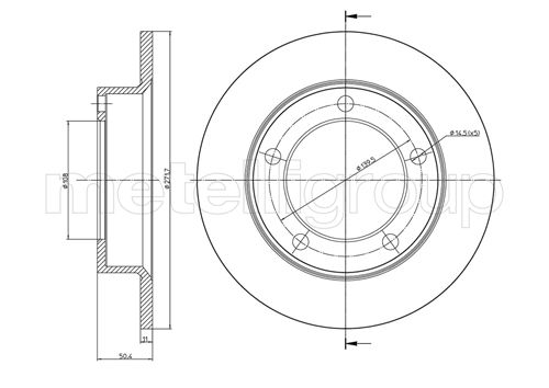 Brake Disc - 23-0206 METELLI