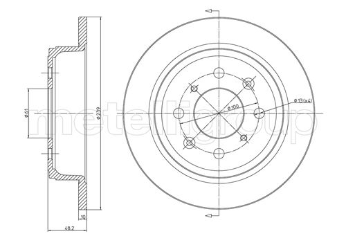 Brake Disc - 23-0267 METELLI