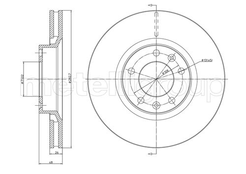 Brake Disc - 23-0295 METELLI