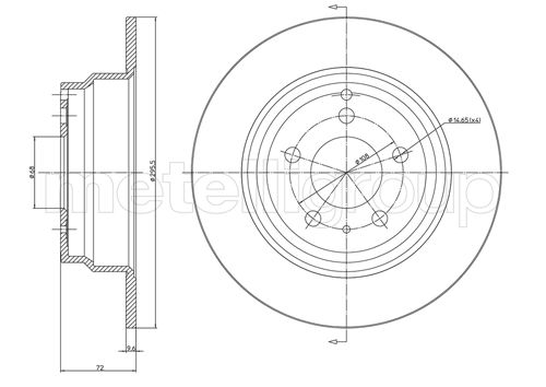 Brake Disc - 23-0376C METELLI