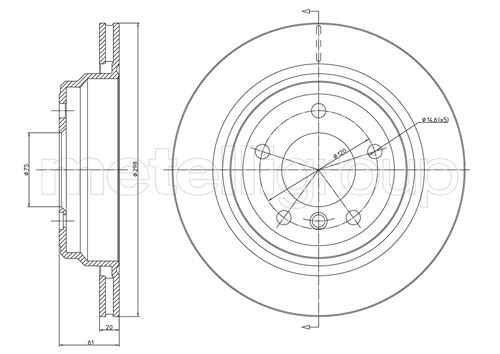Brake Disc - 23-0398C METELLI