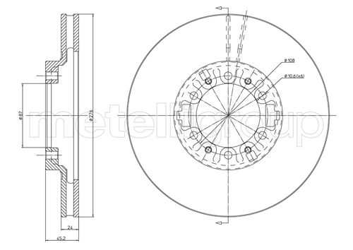 Brake Disc - 23-0463 METELLI