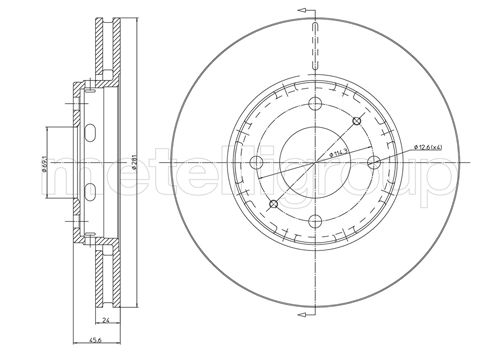 Brake Disc - 23-0467C METELLI