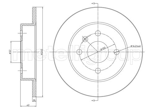 Brake Disc - 23-0488C METELLI
