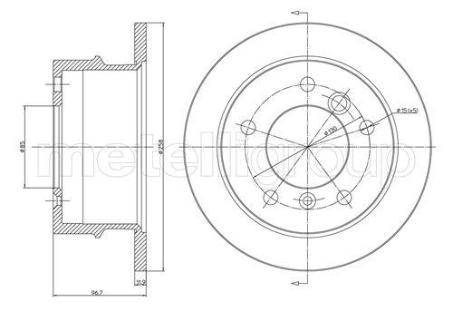Brake Disc - 23-0491 METELLI