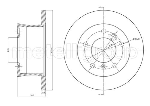 Brake Disc - 23-0492 METELLI