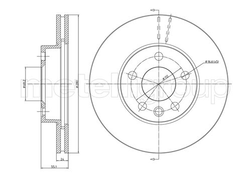 Brake Disc - 23-0507 METELLI