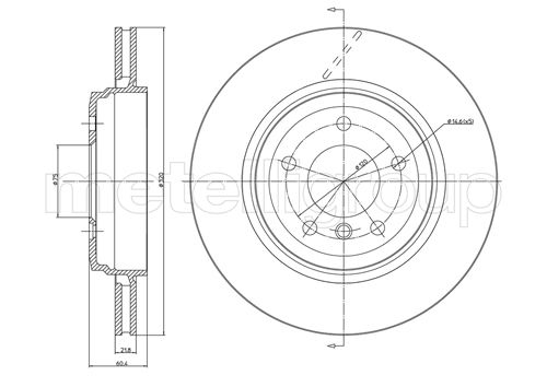 Brake Disc - 23-0519C METELLI