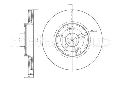 Brake Disc - 23-0533 METELLI
