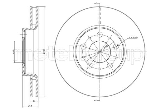Brake Disc - 23-0560C METELLI