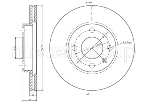 Brake Disc - 23-0569C METELLI
