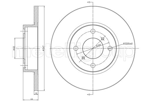 Brake Disc - 23-0603 METELLI