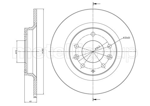 Brake Disc - 23-0622C METELLI