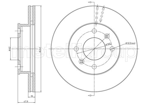 Brake Disc - 23-0626 METELLI