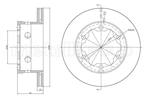 Brake Disc - 23-0645 METELLI