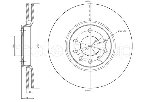 Brake Disc - 23-0681C METELLI