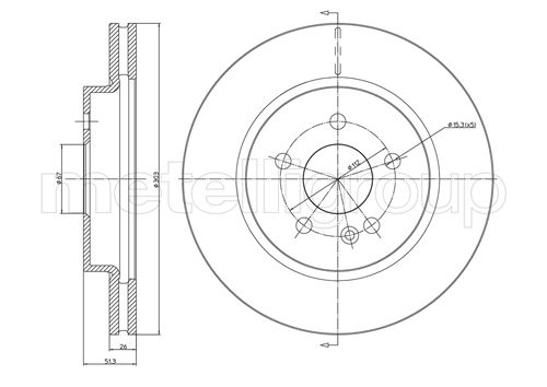 Brake Disc - 23-0700C METELLI