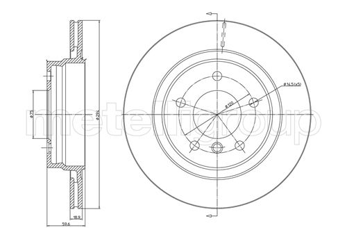 Brake Disc - 23-0704C METELLI