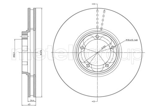 Brake Disc - 23-0714 METELLI