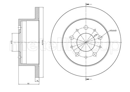 Brake Disc - 23-0731 METELLI