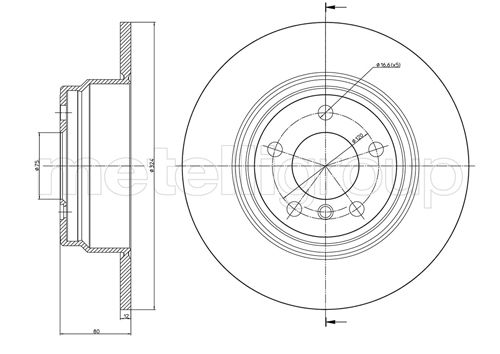 Brake Disc - 23-0782C METELLI